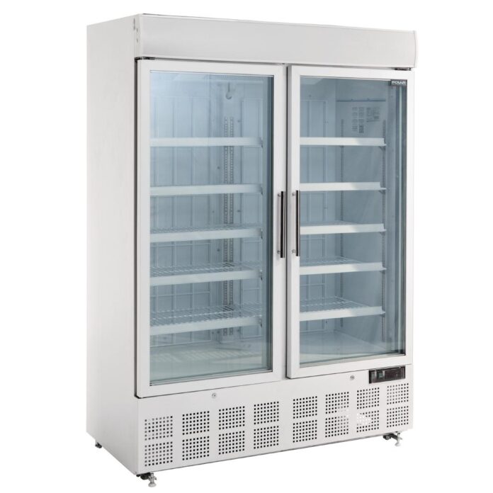 double glass door freezer